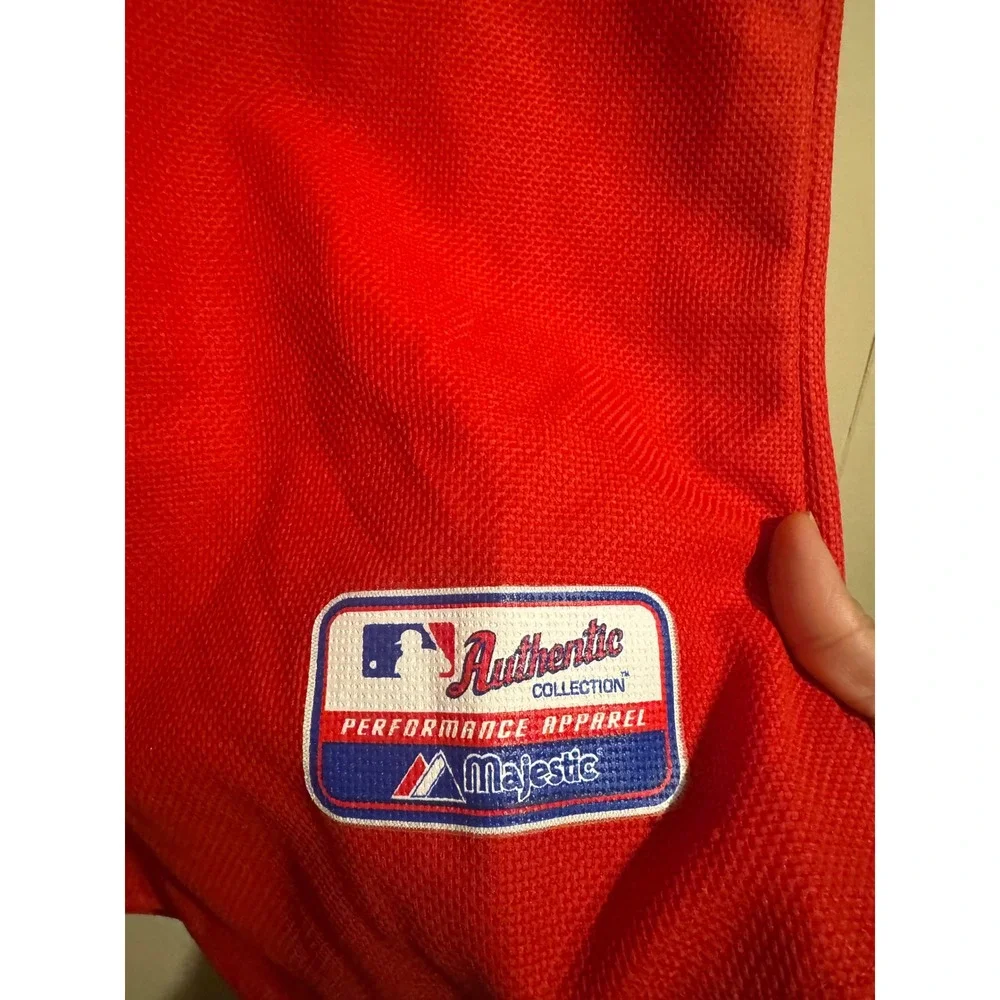 Majestic Cincinnati Reds Baseball Jersey Red Authentic Collection Men Size Large